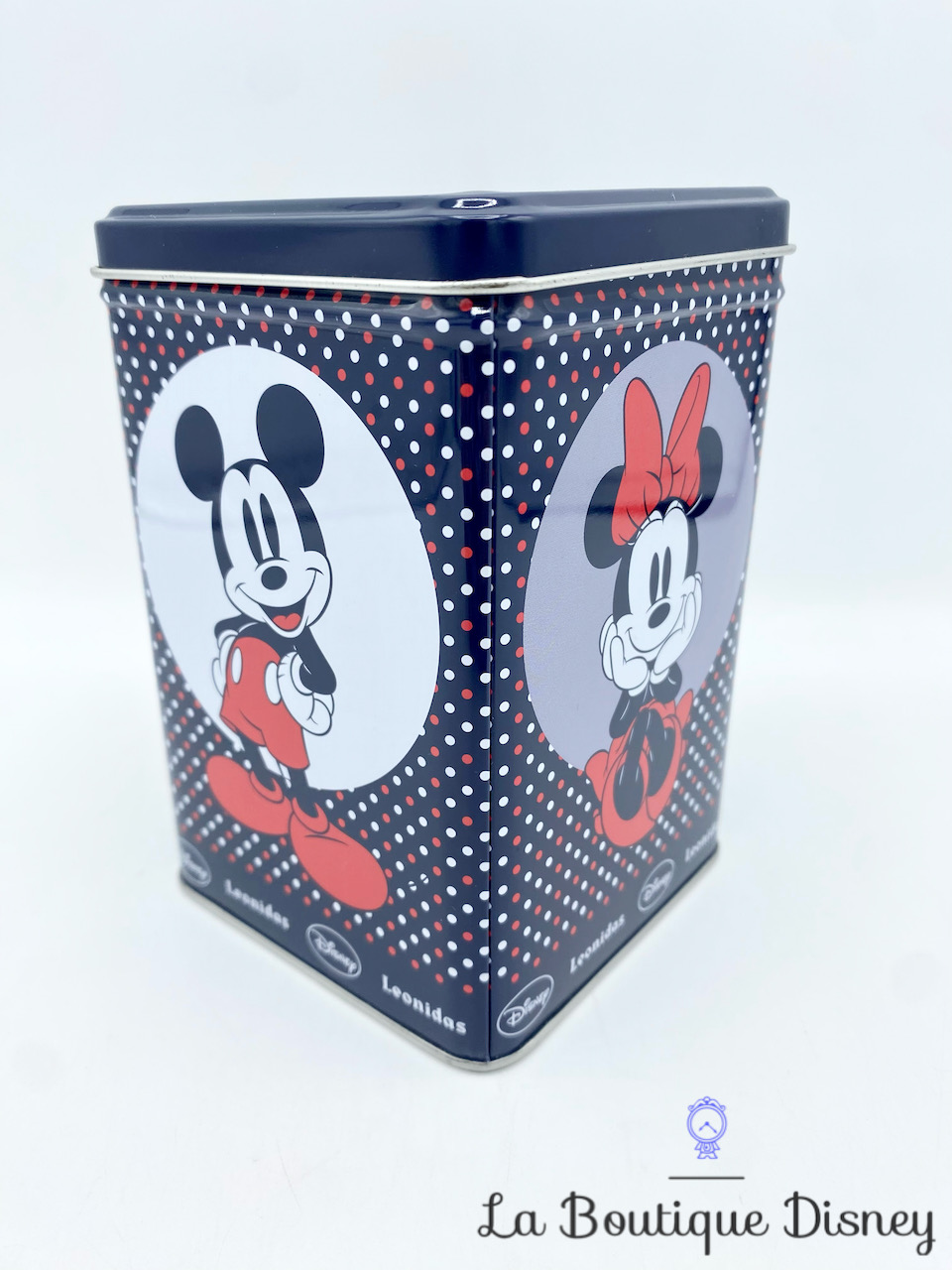 Boite M Tal Mickey Minnie Dingo Donald Disney Leonidas Bleu Rouge Pois