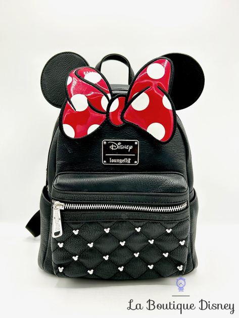 Sac Dos Loungefly Minnie Mouse Bow Disney Noeud Rouge Noir