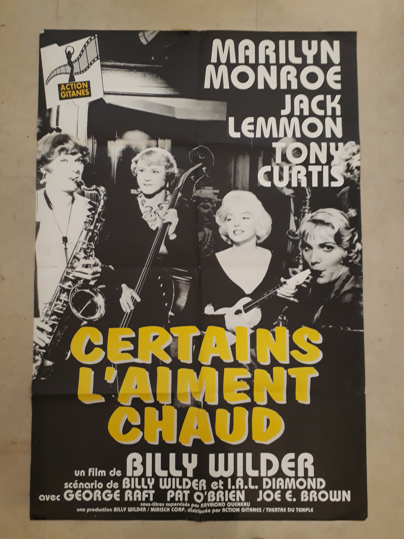 Affiche Certains L Aiment Chaud De Billy Wilder Objets Collector