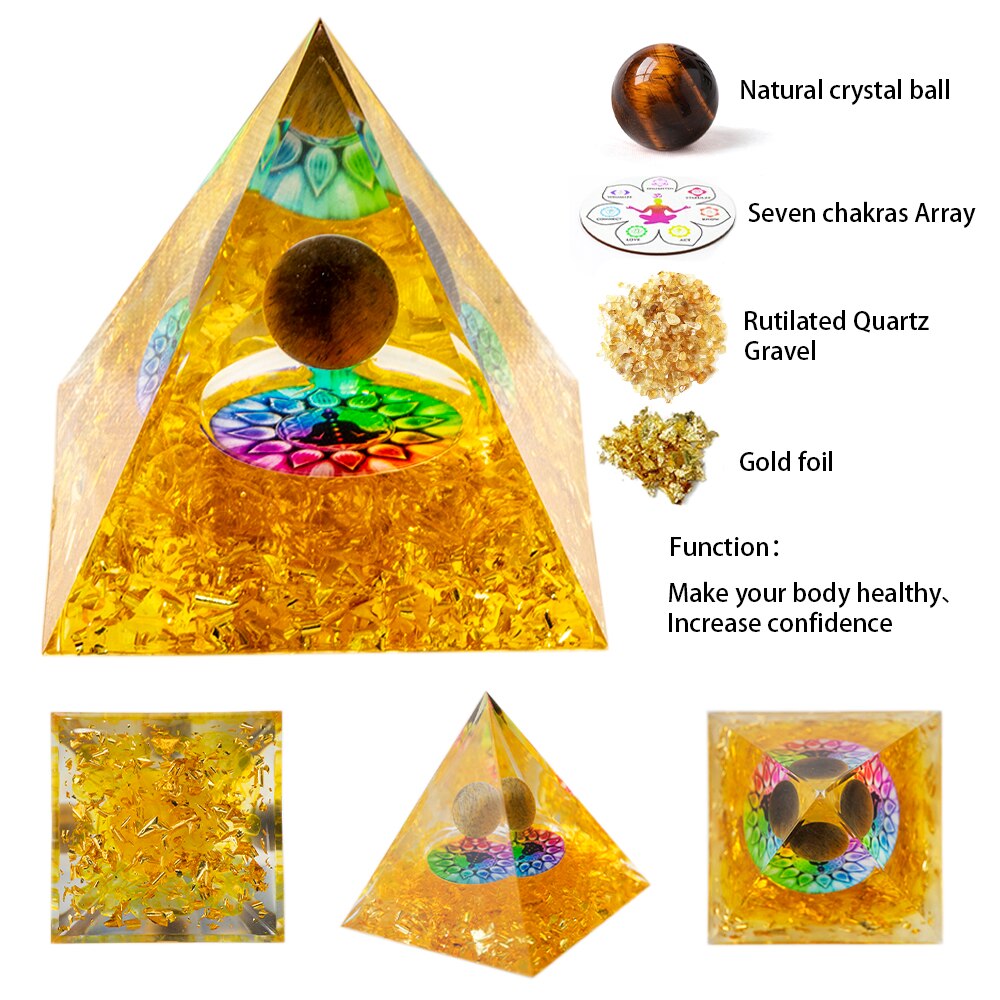 Pyramide orgonite en cristal naturel Art et décorations Orgonite