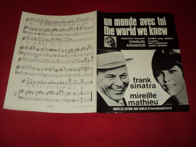 MIREILLE MATHIEU FRANK SINATRA AZNAVOUR PARTITION MUSICALE FRANCE 4