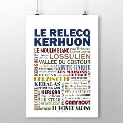 AFFICHE LE RELECQ KERHUON LES QUARTIERS TOUTES LES AFFICHES