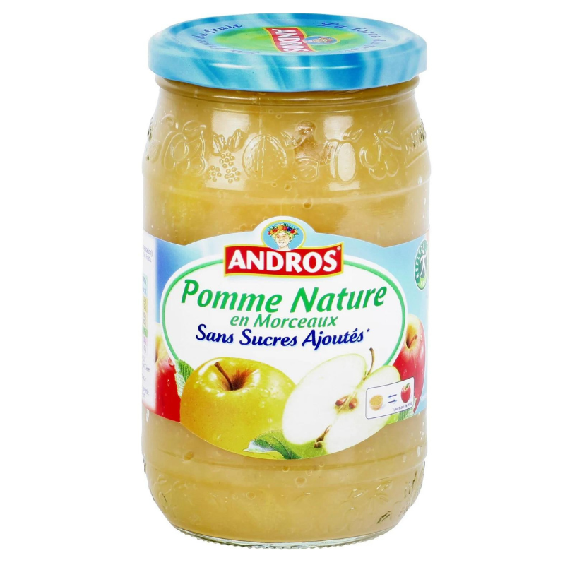 ANDROS DESSERT POMME NATURE AVEC MORCEAUX SANS SUCRE AJOUTE Pot De