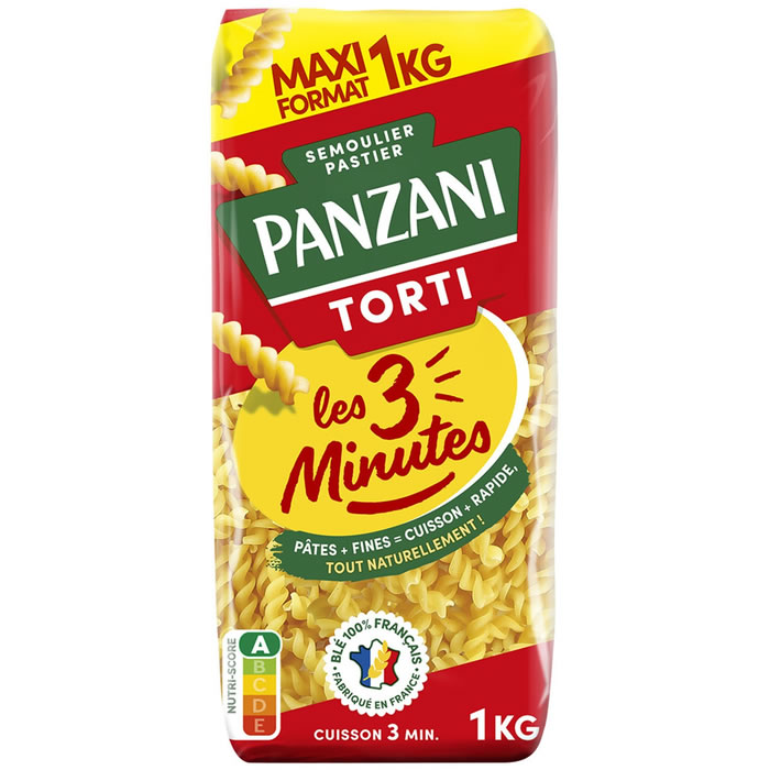 PANZANI TORTI 3 MINUTES Paquet de 500g ou 1kg Pâtes Riz et