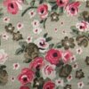 Bandeau cheveux beige et fleurs roses