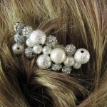 Peigne cheveux perles