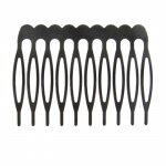 Petit peigne à cheveux en métal noir