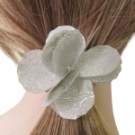 Élastique cheveux pétales argent
