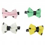 Barrette à cheveux noeud à pois