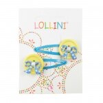 Barrettes clic clac enfant boutons jaunes