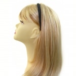 Serre-tête cheveux tissu chevron gris foncé