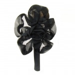 Serre-tête fleur noire