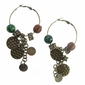 Boucles d'oreilles créoles pierre d'agate verte - Pique et Pince