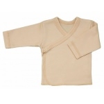 Brassière bébé manches longues Ivoire 100% coton bio