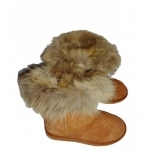 Boots / Bottes fourrées en peau de mouton avec rebord en fourrure de renard  du 36 au 42.