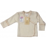 Brassière bébé manches longues Ivoire 100% coton bio