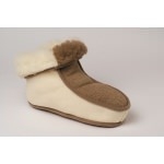Chausson en fourrure synthétique Imitation peau de mouton Écrue et  Marron L'unité