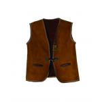 Gilet de berger Enfant en peau d'agneau lainée Marron