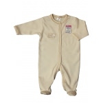 Pyjama bébé 100% en coton bio Ivoire