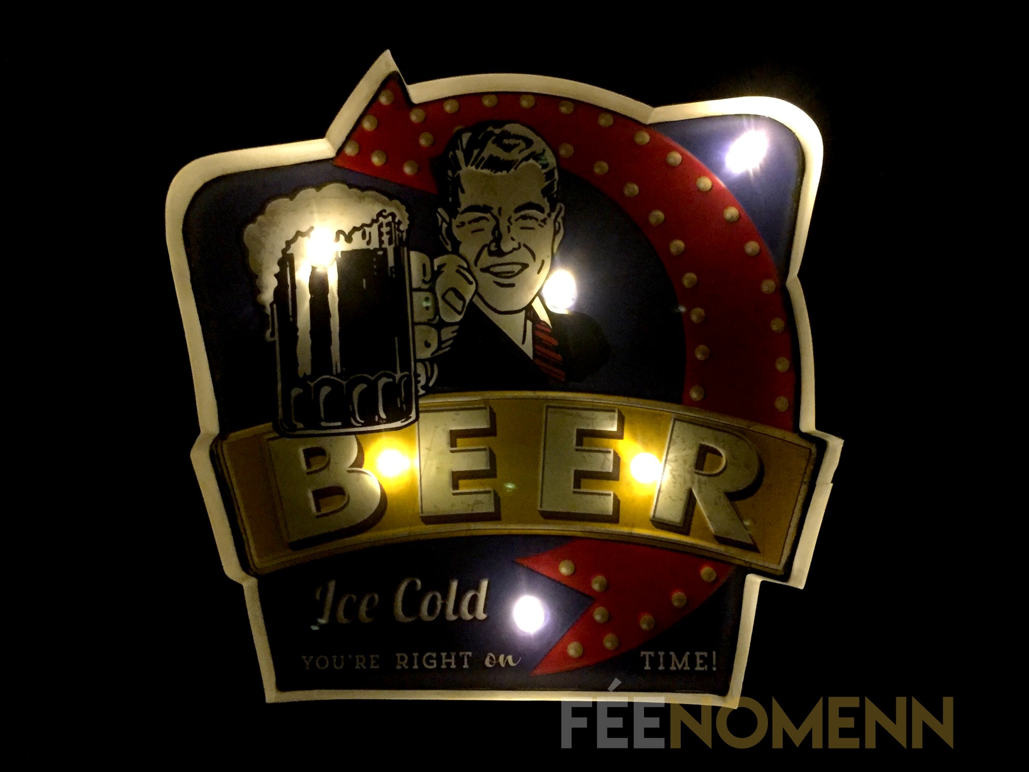 Plaque M Tal Lumineuse Led D Co Murale Vintage Bi Re Beer Ice