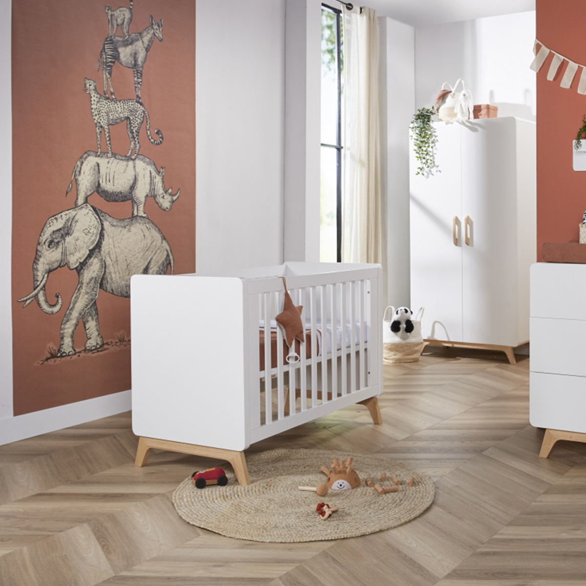 Lit bébé 60x120 Twf Iglo Blanc et bois Lits Lit bébé tendresse de