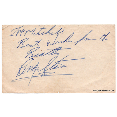 Ringo Starr D Dicace Autographe Sign E Beatles