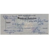 Errol FLYNN - Chèque avec signature autographe (voilier Zaca / Cuba)