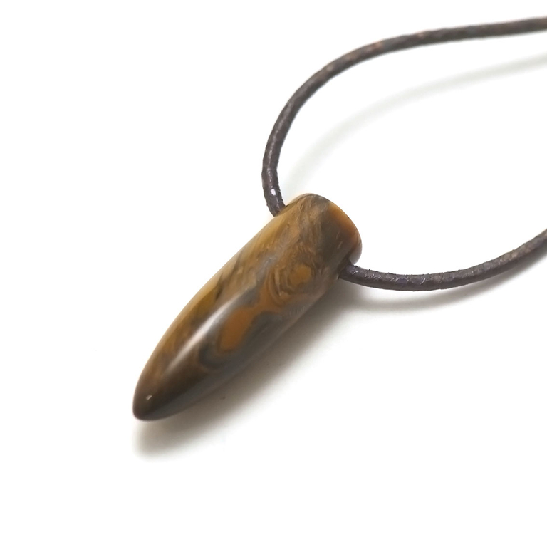 Pendentif Pierre Naturelle Bullet X Mm Oeil De Tigre