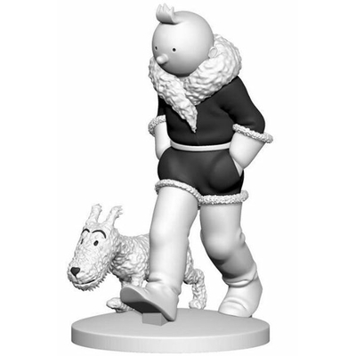 Hergé Figurine Tintin aviateur et Milou à Berlin Hors série avec