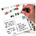 Carte postale personnalisable, façon lettre anonyme