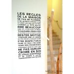 "Les Règles de la Maison" sur papier-peint adhésif