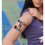 Lettres pour composer vos tatouages temporaires
