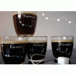 4 verres à café à message