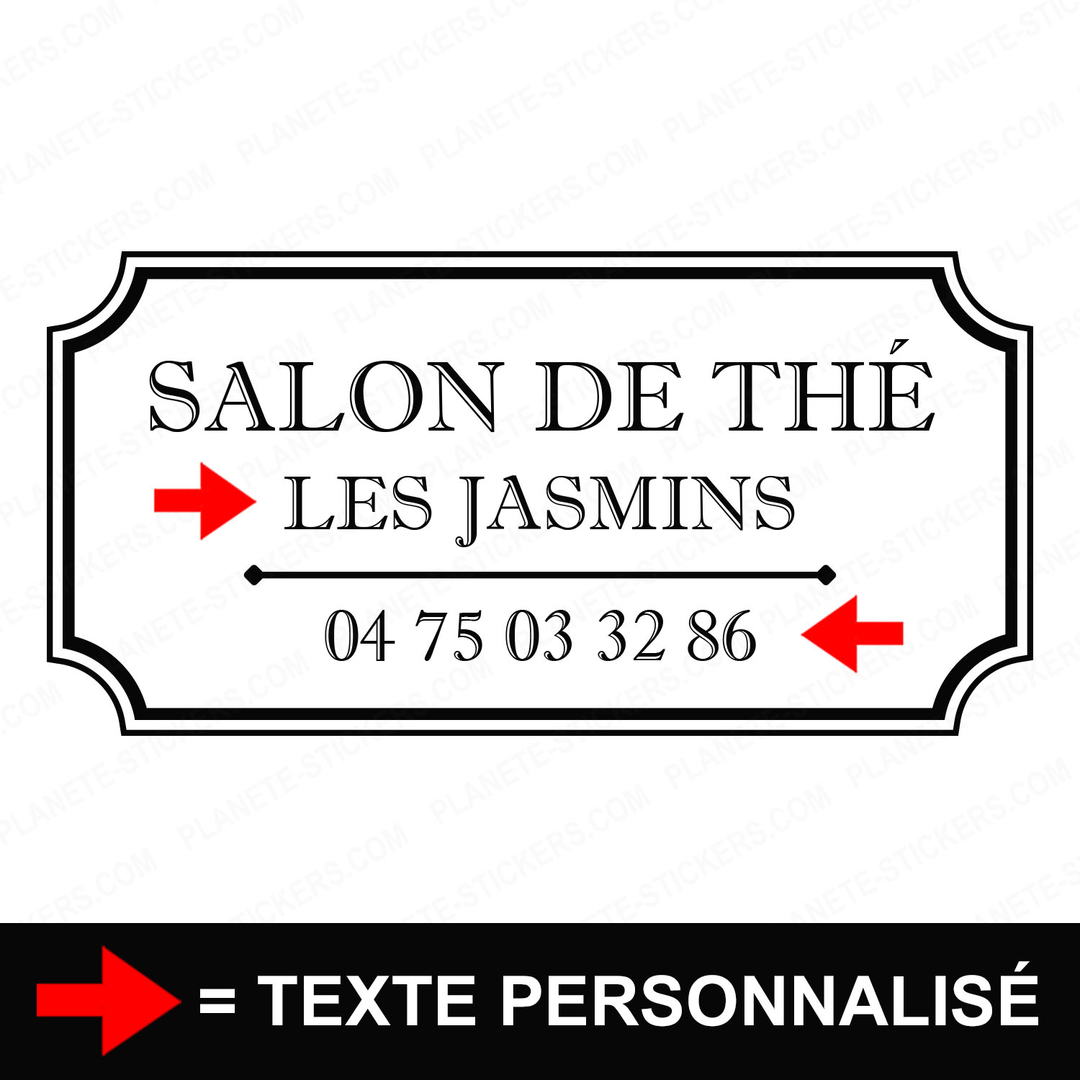 Stickers Salon De Th Vitrine Autocollant Personnalis Pro M