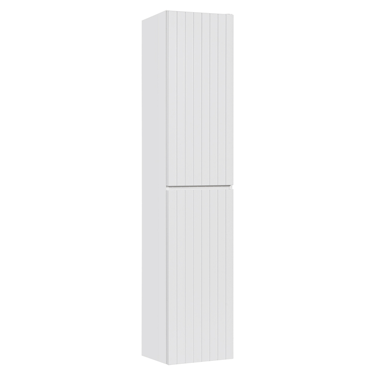 Colonne Murale 2 Portes Zelie Blanc Rangement Colonne Petits Meubles