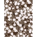 Liberty Mitsi taupe et chocolat coloris T 50x137 cm