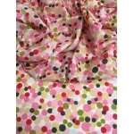 Batiste de coton Balloons rose 20x140 cm