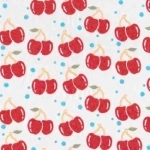 Tissu Cherries cerises 20x110 cm