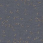 Batiste FDS grise libellules dorées 20x138 cm
