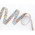 Biais Liberty Eve bleu orange coloris A 50cm
