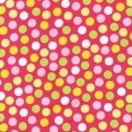 Tissu Pois fond framboise 20x110 cm