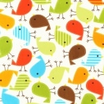 Tissu OIseaux Bermuda 20x110 cm