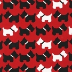 Tissu enduit Kaufman Chiens 20x150 cm