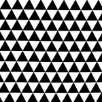 Tissu Triangles Remix noir et blanc 20x110 cm