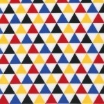 Tissu Triangles Remix coloris Primary 20x110 cm