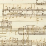 Tissu All That Jazz crème notes de musique 20x110 cm