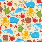 Tissu Splish Splash poissons 20x110 cm