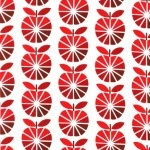 Tissu Pommes To Market To Market rouge