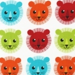 Tissu Roar lion Bright 22 x 110 cm