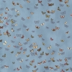 Tissu Field Notes petits papillons 20x110 cm